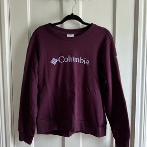 Purple Columbia crew neck sweatshirt